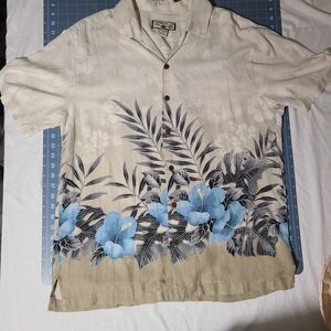 Caribbean Joe Silk Blend Hawaiian Shirt